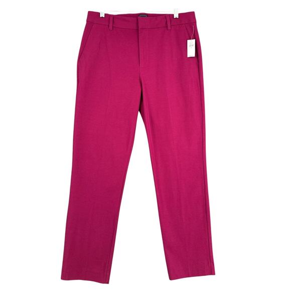 Gap Slim Ankle High Rise Fuchsia Belt Loops Straight Fit Modern Pants Size 10 - Picture 1 of 8